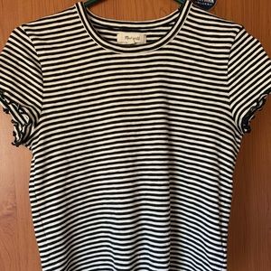 Madewell Striped Black and White Top